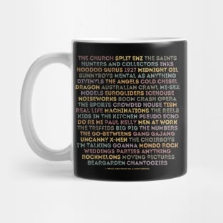 Aussie 80s Bands (Back Print) Mug